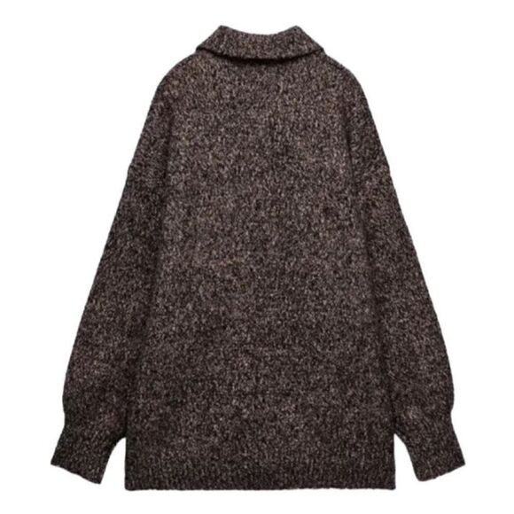 Zara Marbled Knit Brown & Pink Oversized
Sweater (Size Small) - Picture 3 of 9